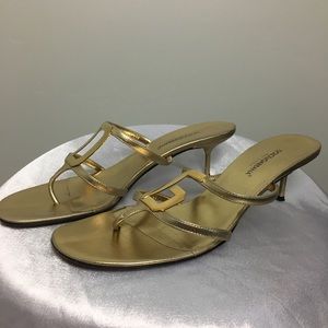 Dolce & Gabbana Gold Slides